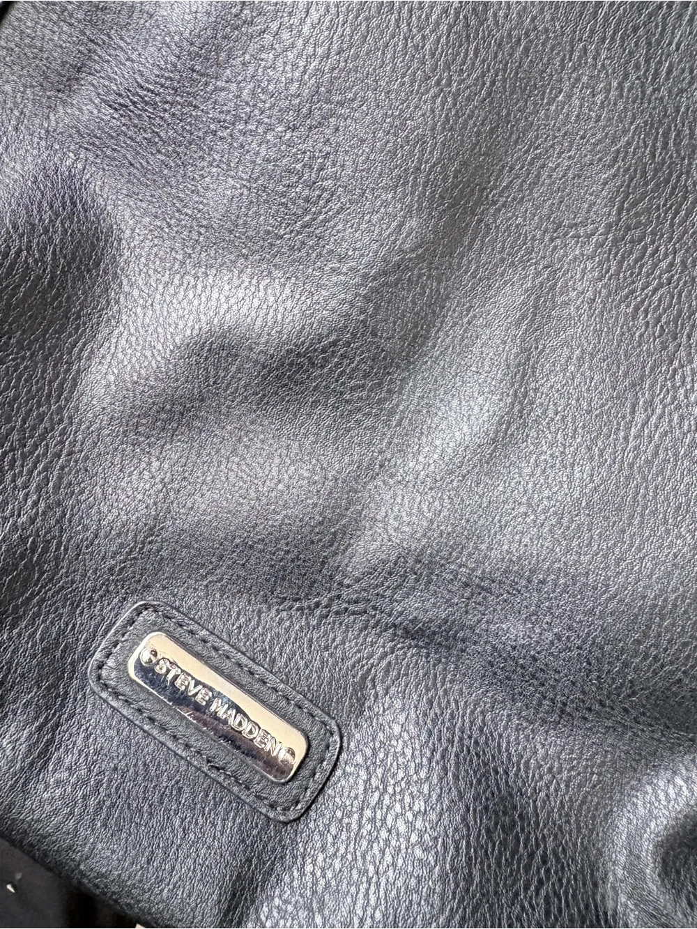 Steve Madden Black Large Satchel Tote Shoulder Bag Crossbody Travel Weekender